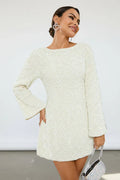 Clara - Elegant sequined dress with a decorative bow at the back