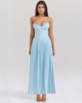Siena | Elegant Maxi Dress with Pleats