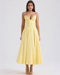 Amalfi | Elegant Midi Dress with Architectural Corset