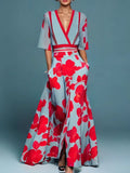 Lyn | Elegant Maxi Dress with V-neck and Wide Sleeves