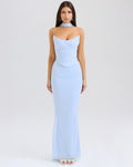 Malu | Maxi Dress with Corset and Pleated Skirt