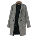 Claudia | Checkered Coat in Gray-Black Shade