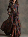 Sara – Maxi dress in retro plaid