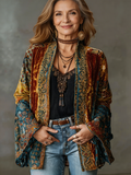 Solara | Velvet Kimono with Patterns