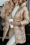 Luna | Beige Quilted Coat