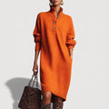 Lorena | Orange Midi Dress